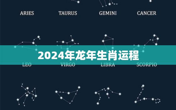 2024年龙年生肖运程（2024龙年生肖运势详解）