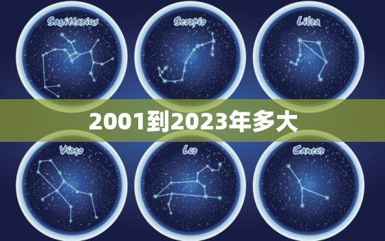 2001到2023年多大，2001年出生到2023年多大