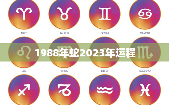 1988年蛇2023年运程(详解蛇年运势和吉凶预测)
