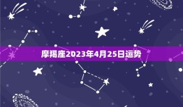 摩羯座2023年4月25日运势(财运亨通事业顺利)