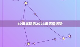 69年属鸡男2023年感情运势(爱情升温婚姻稳定)