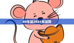 60年鼠2023年运势(大展宏图财运亨通)