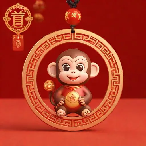 2025年猴化太岁吉祥物图片，2025属马冲太岁佩戴什么