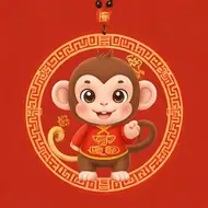 2025年猴化太岁吉祥物图片，2025属马冲太岁佩戴什么