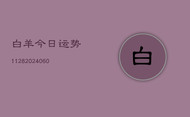 白羊今日运势1128(20240613)