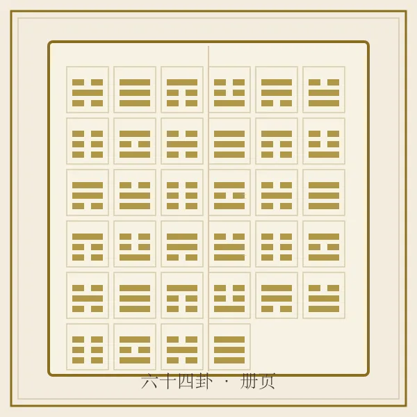 周易六十四卦册页