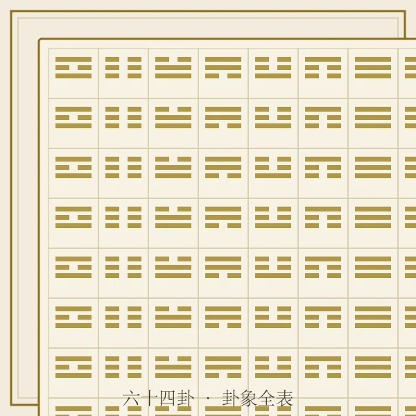 六十四卦卦象结构图
