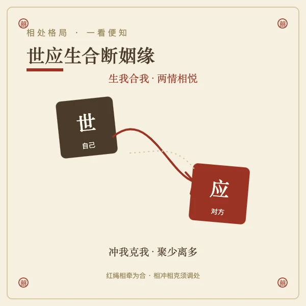 世应生合冲克与婚姻断卦