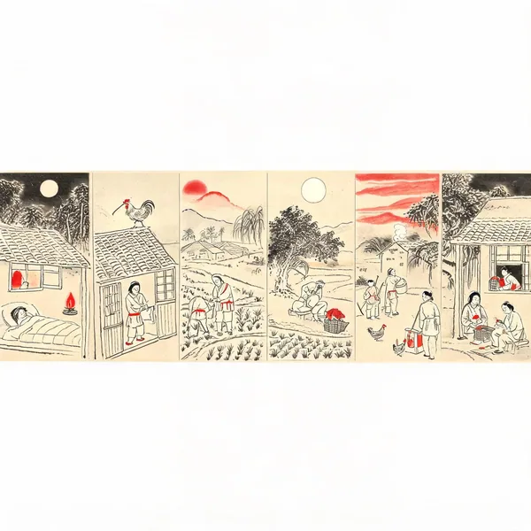 十二时辰别称与生活场景图
